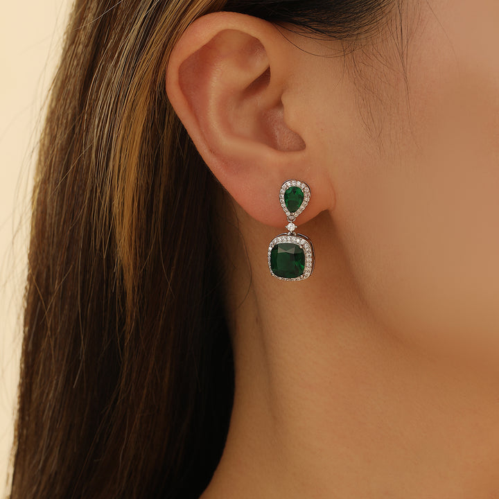 Glamorous Verde Serenade Drop Earrings - Reet Pehal