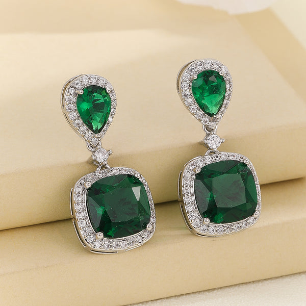 Glamorous Verde Serenade Drop Earrings - Reet Pehal