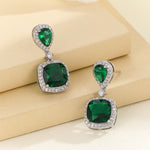 Load image into Gallery viewer, Glamorous Verde Serenade Drop Earrings - Reet Pehal
