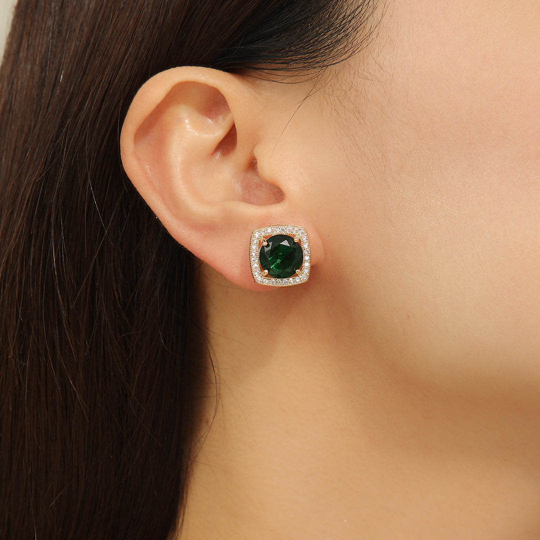 Dazzling Green Cascade Earrings - Reet Pehal