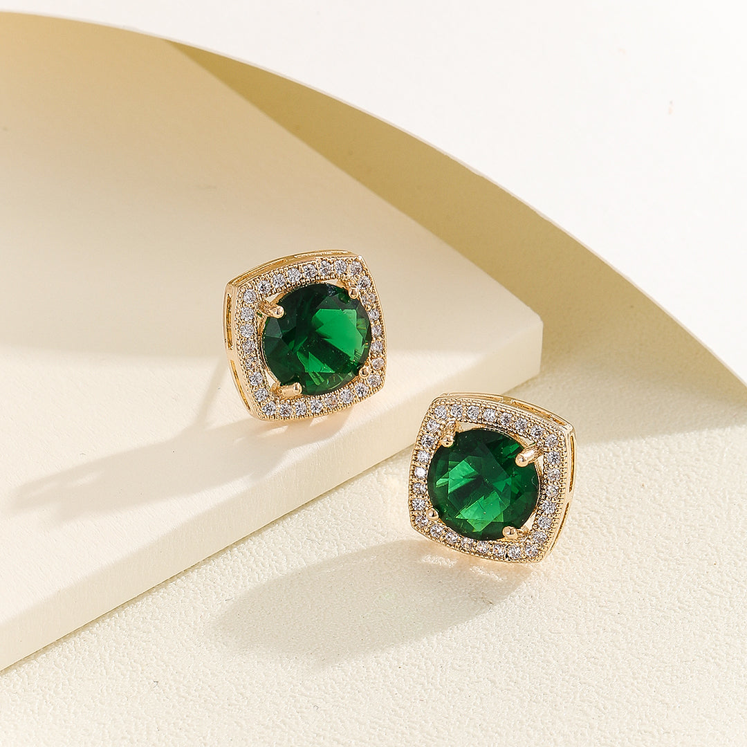 Dazzling Green Cascade Earrings