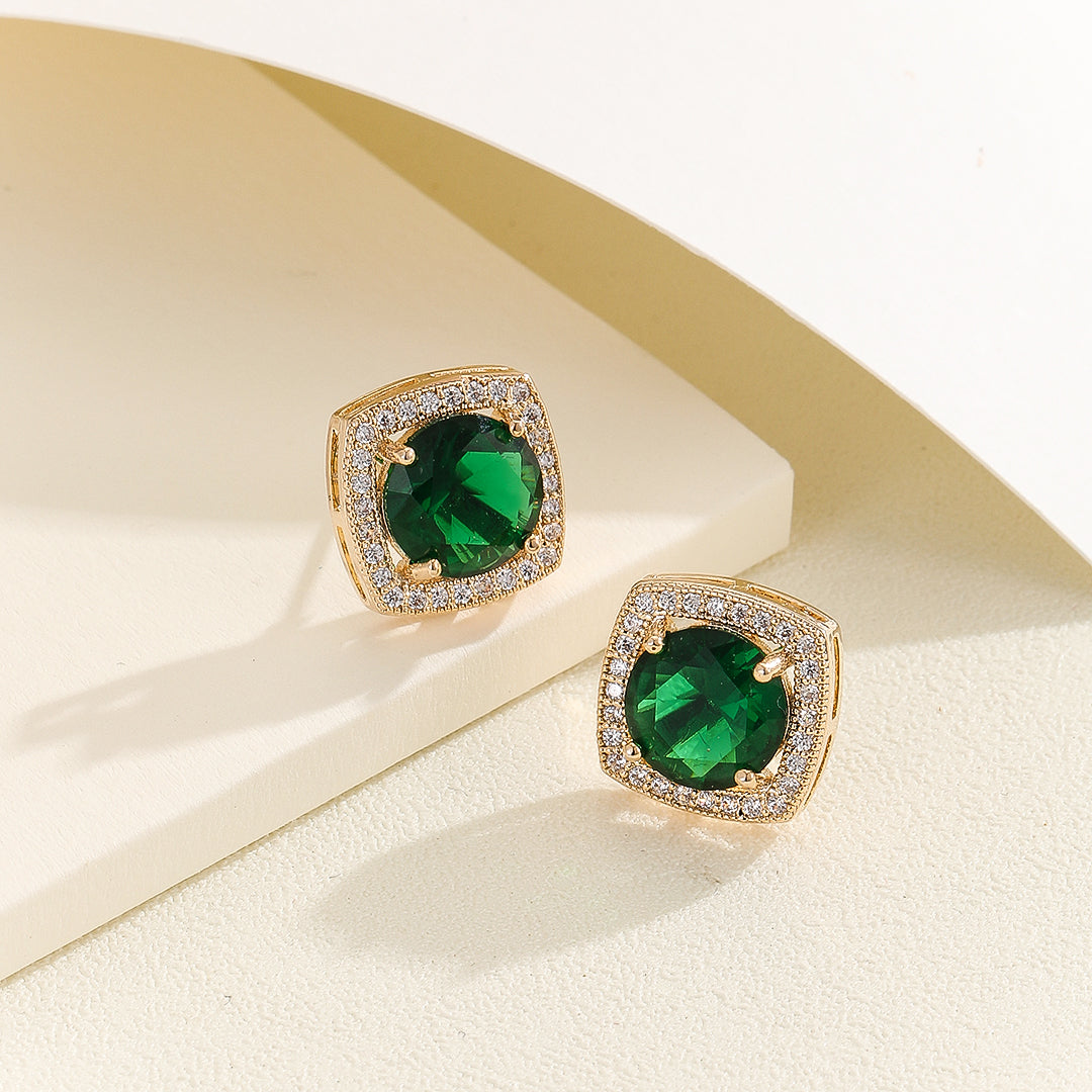 Dazzling Green Cascade Earrings - Reet Pehal