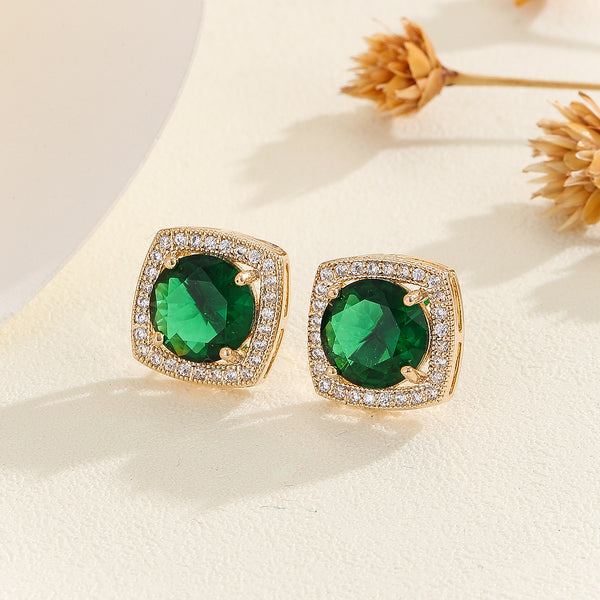 Dazzling Green Cascade Earrings - Reet Pehal