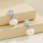 Load image into Gallery viewer, Glistening Pearl Sunburst Earrings - Reet Pehal
