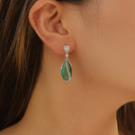 Load image into Gallery viewer, Green Halo Glamour Earrings - Reet Pehal
