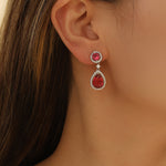 Load image into Gallery viewer, Glamorous Pink Serenade Drop Earrings - Reet Pehal
