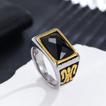 Load image into Gallery viewer, Trendy Ebon Elegance Signet Ring
