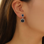 Load image into Gallery viewer, Glamorous Sapphire Serenade Drop Earrings - Reet Pehal
