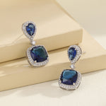 Load image into Gallery viewer, Glamorous Sapphire Serenade Drop Earrings - Reet Pehal
