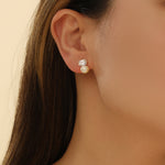 Load image into Gallery viewer, Petite Gemstone-Glam Pearl Earrings - Reet Pehal
