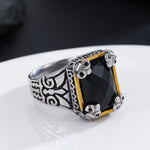 Load image into Gallery viewer, Imperial Onyx Scrollwork Ring
