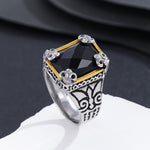 Load image into Gallery viewer, Imperial Onyx Scrollwork Ring
