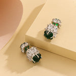 Load image into Gallery viewer, Opulent Silv-Emerald Essence studs - Reet Pehal
