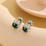 Load image into Gallery viewer, Opulent Silv-Emerald Essence studs - Reet Pehal
