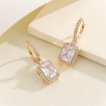 Load image into Gallery viewer, Sparkling Square Fiesta Gold Earrings - Reet Pehal
