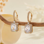 Load image into Gallery viewer, Sparkling Square Fiesta Gold Earrings - Reet Pehal
