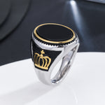 Load image into Gallery viewer, Noble Gold Crown Sovereignty Ring
