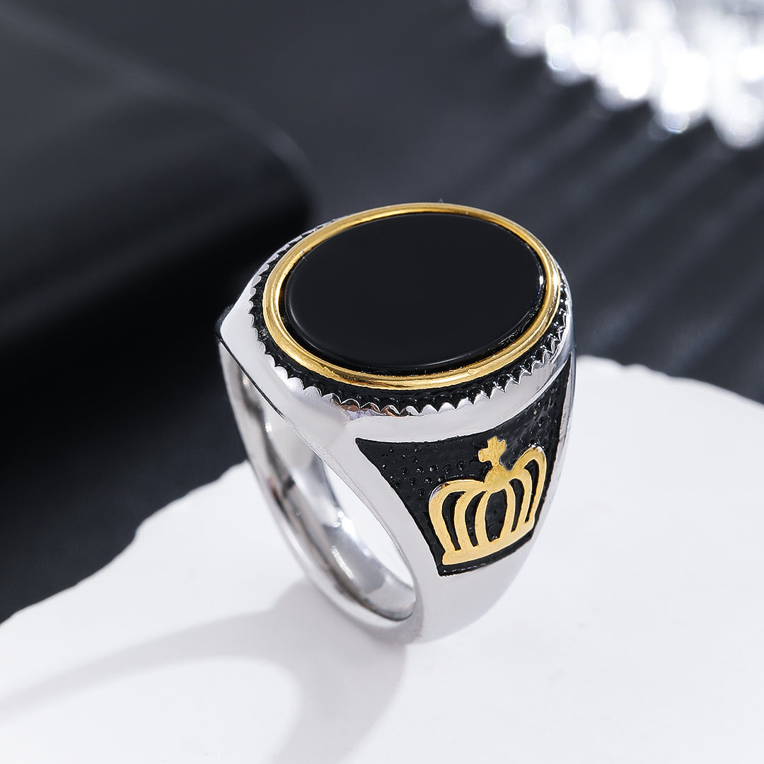 Noble Gold Crown Sovereignty Ring