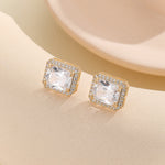 Load image into Gallery viewer, Glistening Gold Square Bliss Earrings - Reet Pehal
