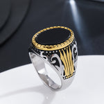 Load image into Gallery viewer, Midnight Scrollwork Elegance Ring
