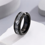 Load image into Gallery viewer, Noir Celtic Knot Tungsten Band
