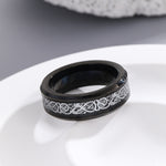 Load image into Gallery viewer, Noir Celtic Knot Tungsten Band
