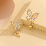 Load image into Gallery viewer, Stunning Golden Gleam Butterfly Earrings - Reet Pehal
