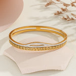 Load image into Gallery viewer, Sunset Serenade Gold Bangle - Reet Pehal
