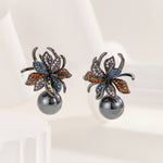 Load image into Gallery viewer, Enchanting Blossom Burst Noir Earrings - Reet Pehal
