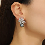 Load image into Gallery viewer, Enchanting Silver Blossom Burst Earrings - Reet Pehal
