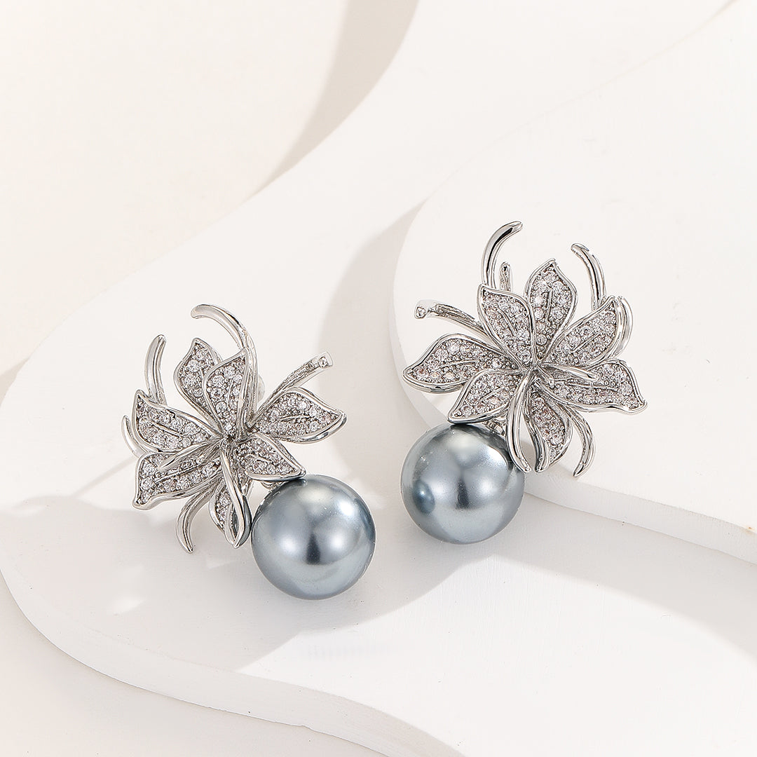 Enchanting Silver Blossom Burst Earrings - Reet Pehal