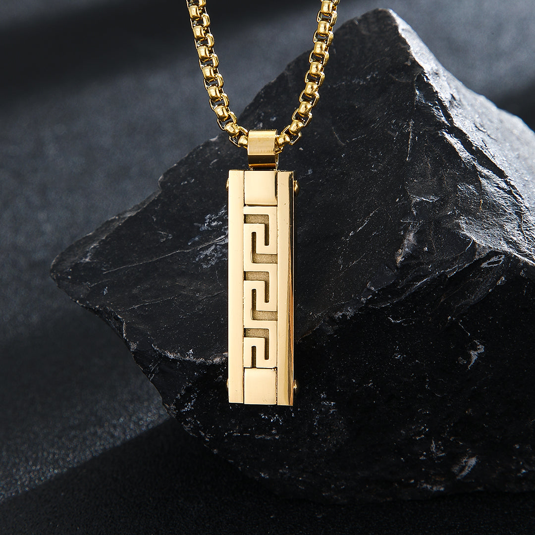 Classic Gold Greek Key Locket