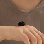 Load image into Gallery viewer, Striking Black Diamond Illusion Ring
