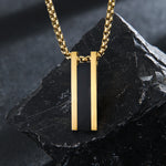 Load image into Gallery viewer, Sleek Gold Elegance Bar Locket
