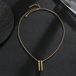 Load image into Gallery viewer, Sleek Gold Elegance Bar Locket
