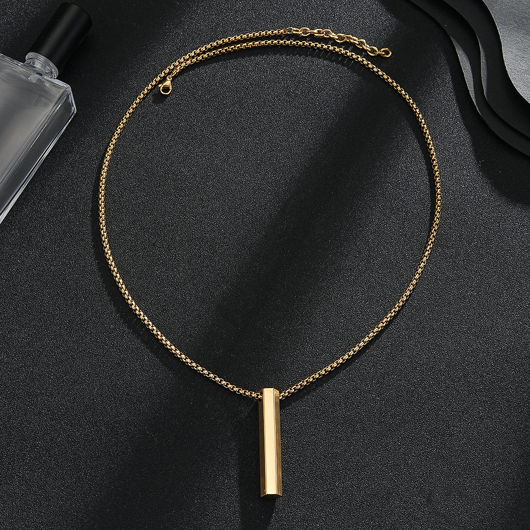 Minimalistic Gold Bar Locket