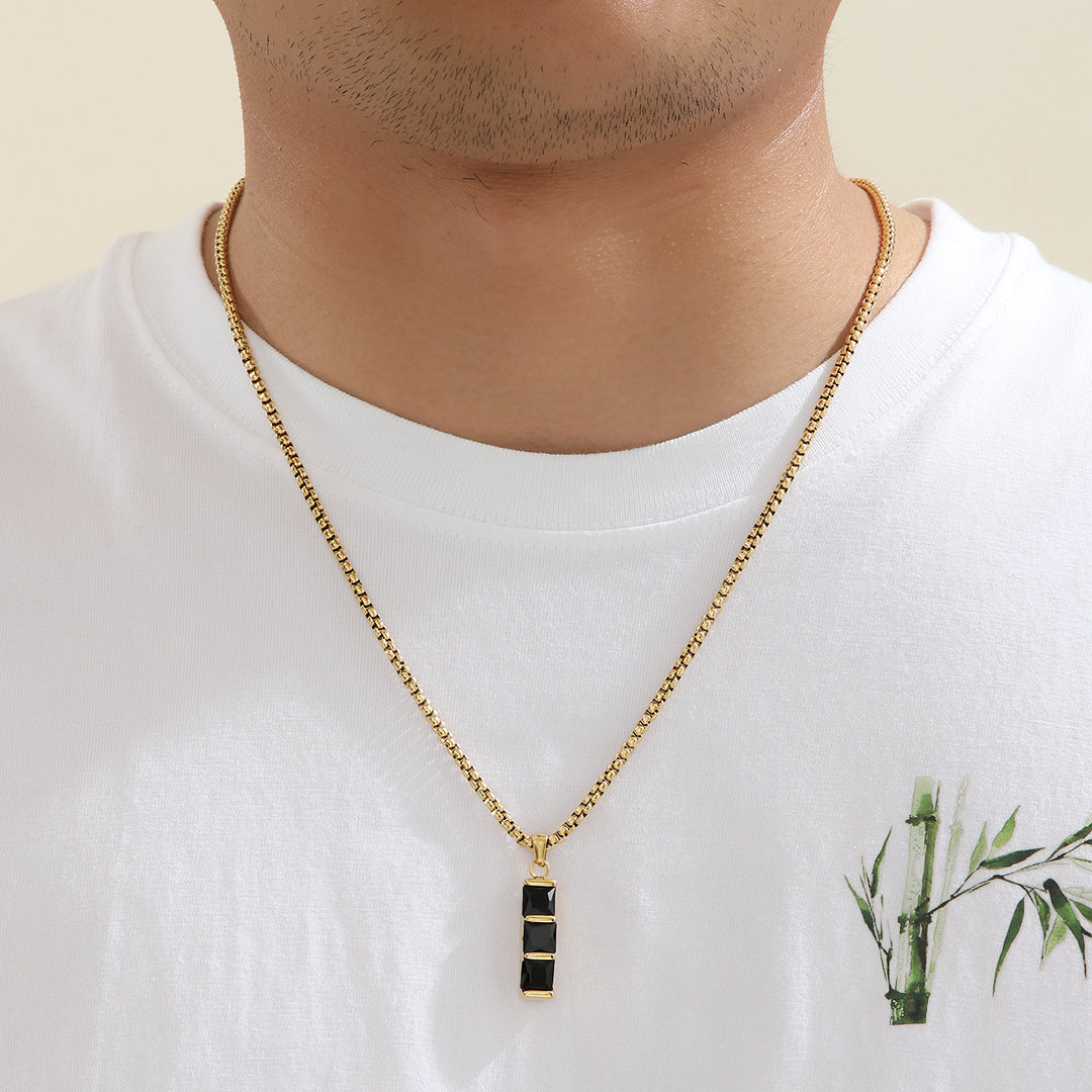 Contemporary Gold Ladder Locket