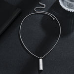 Load image into Gallery viewer, Shimmering Stone Silver Bar Locket
