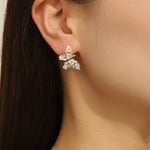 Load image into Gallery viewer, Cute Golden Butterfly Marquise Studs - Reet Pehal
