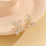 Load image into Gallery viewer, Cute Golden Butterfly Marquise Studs - Reet Pehal
