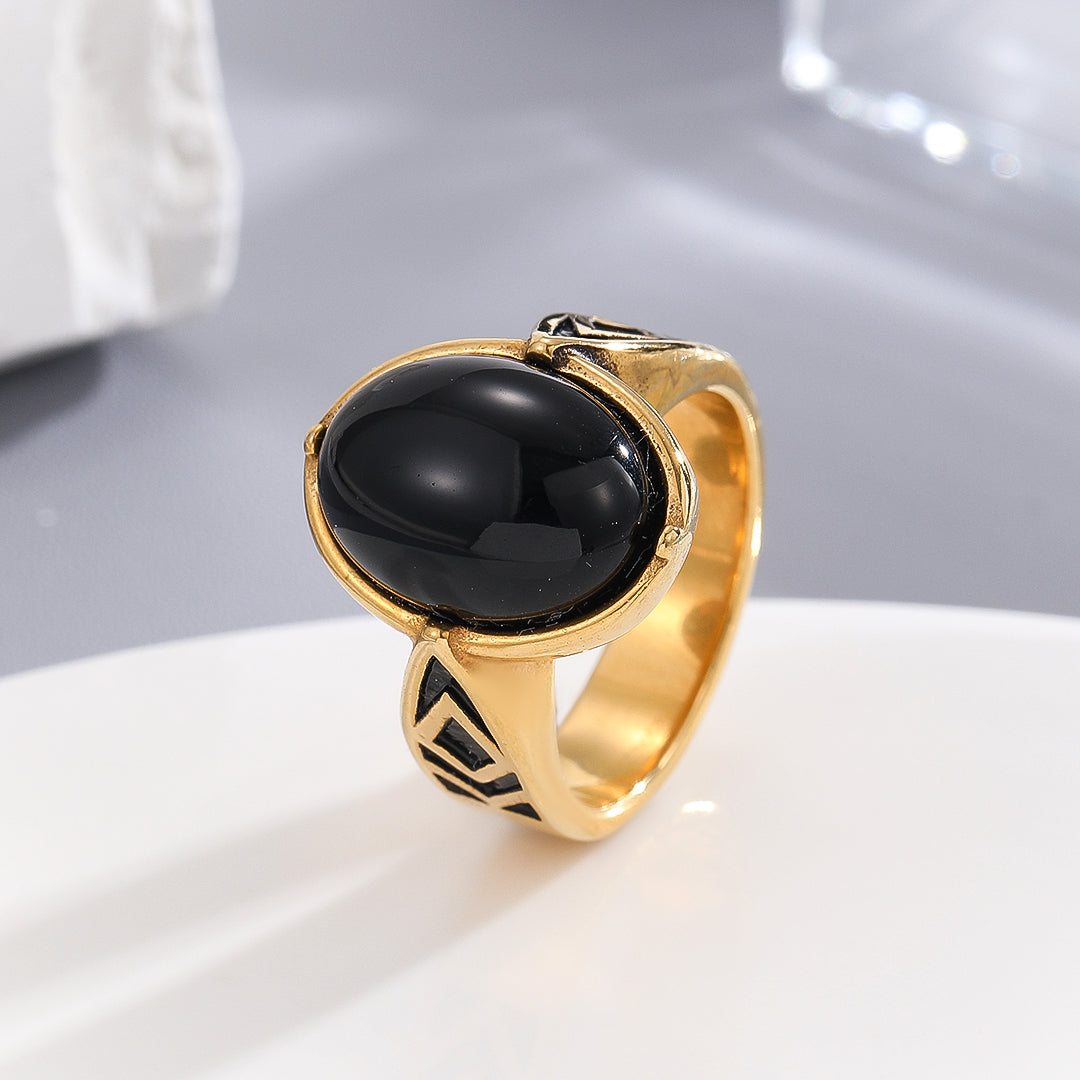 Stunning Geometric Eclipse Gold Ring