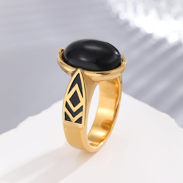 Stunning Geometric Eclipse Gold Ring