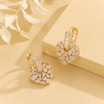 Load image into Gallery viewer, Sparkling Golden Heart Affection  Earrings - Reet Pehal
