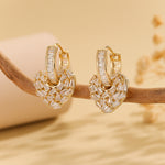 Load image into Gallery viewer, Sparkling Golden Heart Affection  Earrings - Reet Pehal
