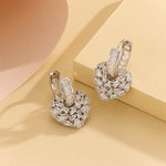 Load image into Gallery viewer, Sparkling Silver Heart Affection  Earrings - Reet Pehal
