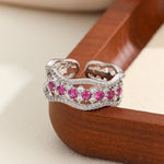 Load image into Gallery viewer, Delicate Pink Cascade Crystal Ring - Reet Pehal
