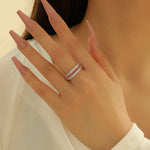 Load image into Gallery viewer, Luxe Diamond Pink Fusion Ring - Reet Pehal
