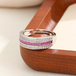 Load image into Gallery viewer, Luxe Diamond Pink Fusion Ring - Reet Pehal
