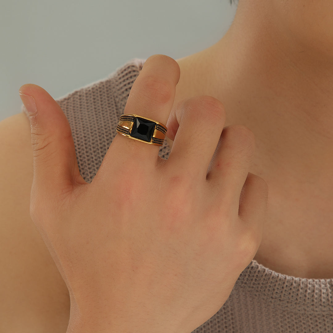 Stylish Geometric Gold Ring