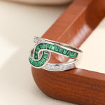 Load image into Gallery viewer, Luxe Intertwine Emerald Gem Ring - Reet Pehal
